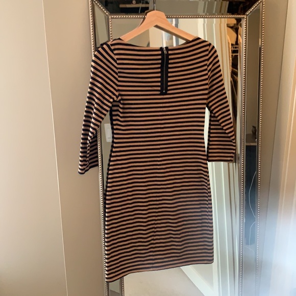 Size Small - Black & Tan Striped Dress - Picture 2 of 3
